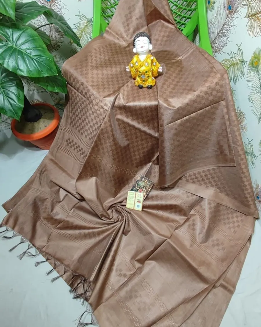 Kota Viscose Silk Saree With Self Weaving Design
